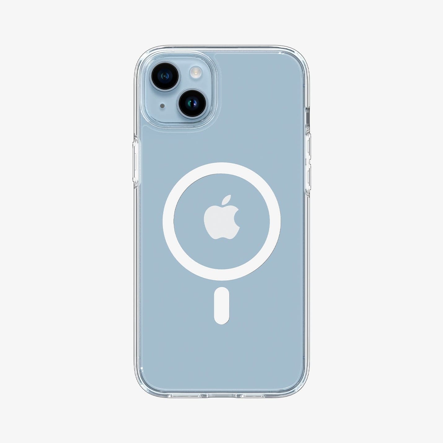 ACS05048 - iPhone 14 Case Ultra Hybrid (MagFit) in white showing the back