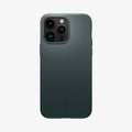 ACS04786 - iPhone 14 Pro Case Thin Fit in abyss green showing the back