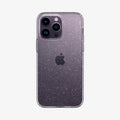 ACS04810 - iPhone 14 Pro Max Case Liquid Crystal Glitter in crystal quartz showing the back