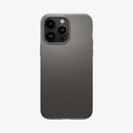 ACS04767 - iPhone 14 Pro Max Case Thin Fit in gunmetal showing the back
