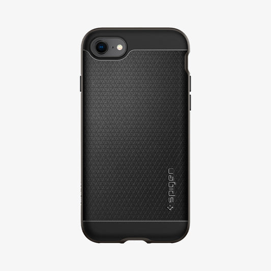 054CS22358 - iPhone SE Neo Hybrid case in gunmetal showing the back