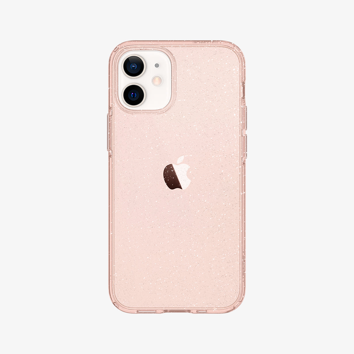 ACS01742 - iPhone 12 Mini Case Liquid Crystal Glitter in rose quartz showing the back