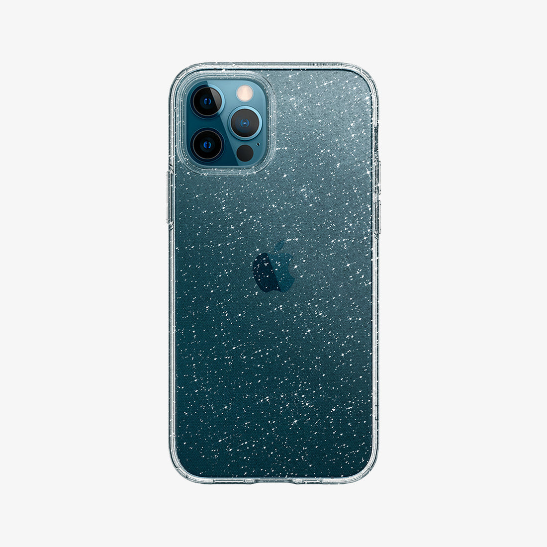 ACS01614 - iPhone 12 Pro Max Case Liquid Crystal Glitter in crystal quartz showing the back