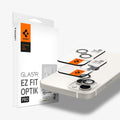 AGL05604 - iPhone 14 / 14 Plus Optik Pro Lens Protector in starlight showing the device, two optik pro lens protectors and packaging