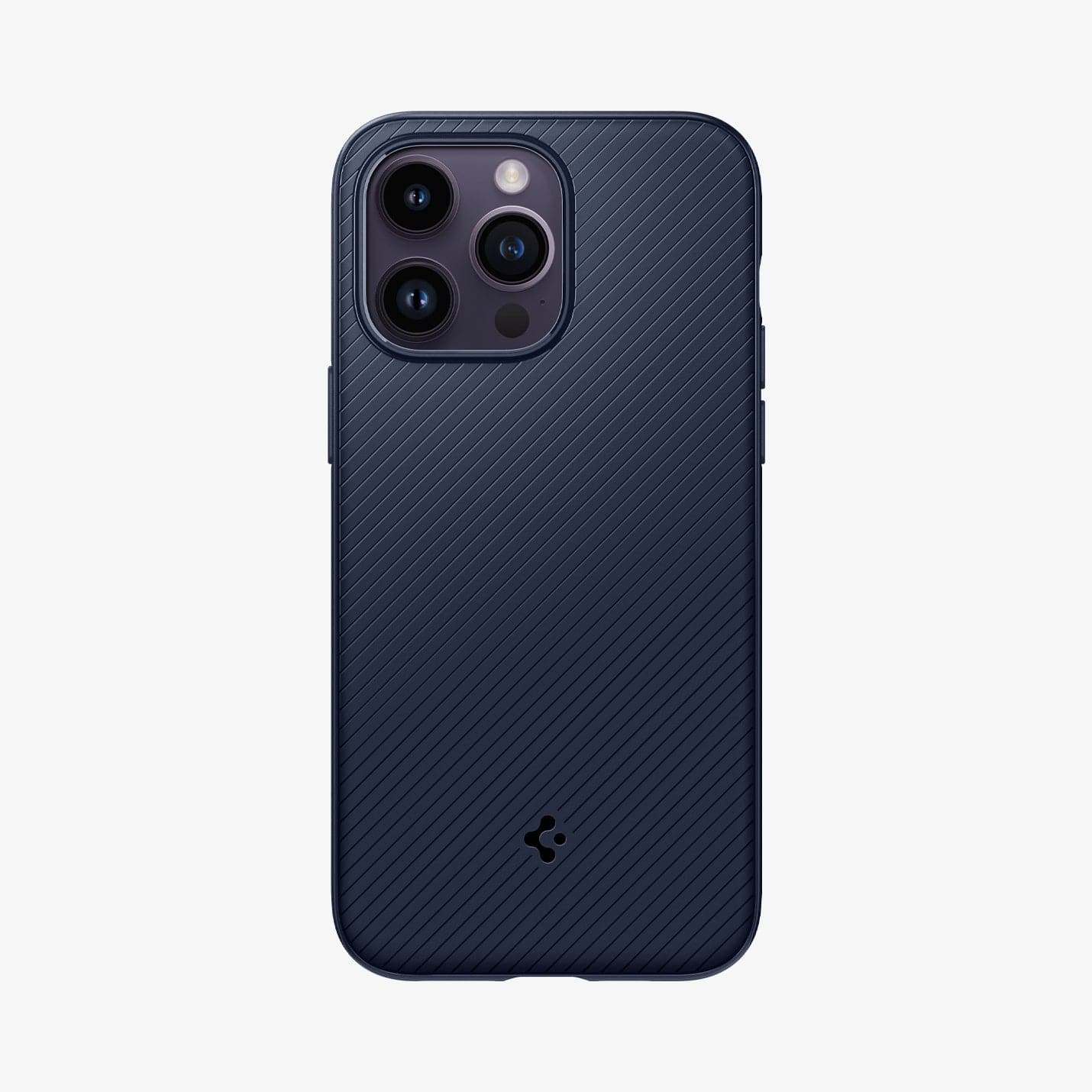 ACS04990 - iPhone 14 Pro Case Mag Armor (MagFit) in navy blue showing the back