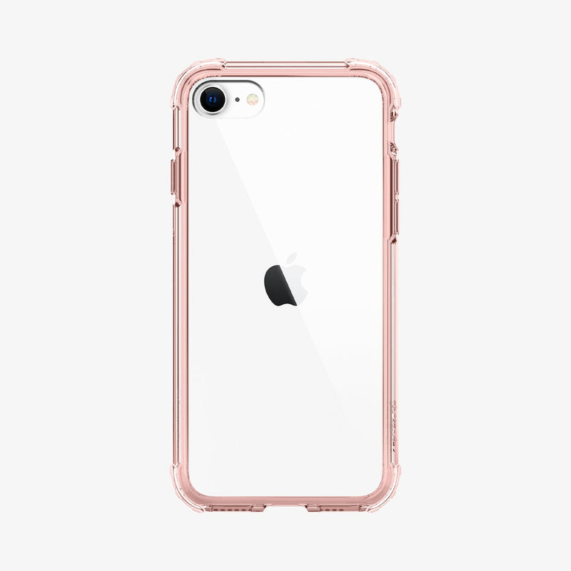  042CS20308 - iPhone SE Case Crystal Shell in rose crystal showing the back