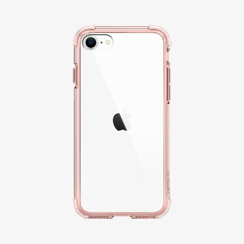 042CS20308 - iPhone 8 Case Crystal Shell in rose crystal showing the back