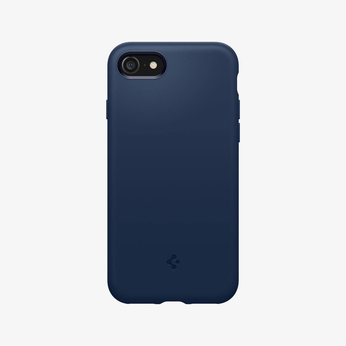 ACS04350 - iPhone 7 Series Silicone Fit Case in Navy Blue showing the back
