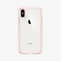 057CS22128 - iPhone XS / X Case Ultra Hybrid in rose crystal showing the back