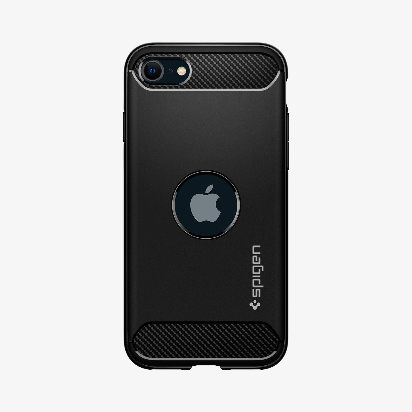ACS00944 - iPhone SE Rugged Armor case in black showing the back