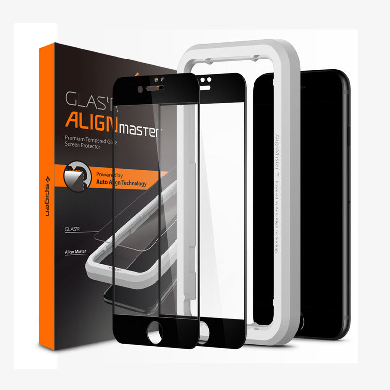 iPhone SE Series Alignmaster Full Cover Black Screen Protector – Spigen Inc