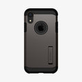 064CS24877 - iPhone XR Case Tough Armor in gunmetal showing the back