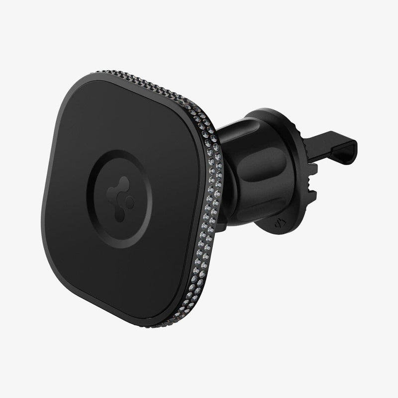 ACP03808 - OneTap Bling Car Mount Air Vent (MagFit) in black showing the front and side