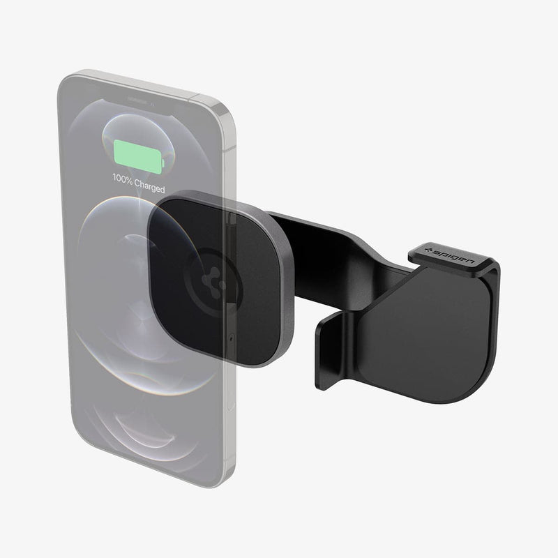 ACP03807 - Tesla Screen MagSafe Car Mount showing the front with iPhone faded to see placement