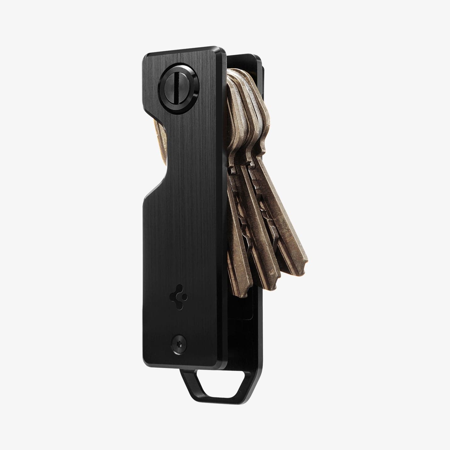 AHP05320 - Key Holder Organizer Metal Fit in black showing the organizer with keys inserted