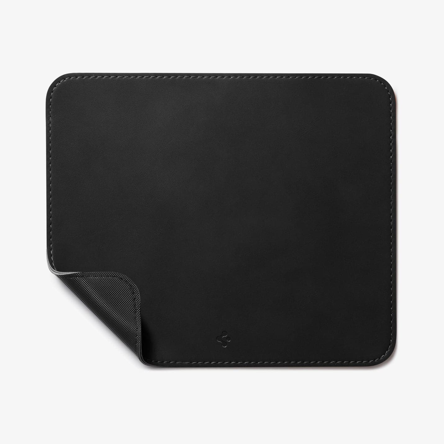 APP04760 - LD301 Mousepad in black showing the front with bottom left bending slightly