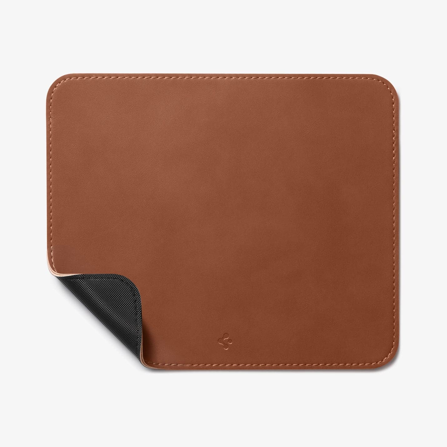 APP04761 - LD301 Mousepad in brown showing the front with bottom left bending slightly