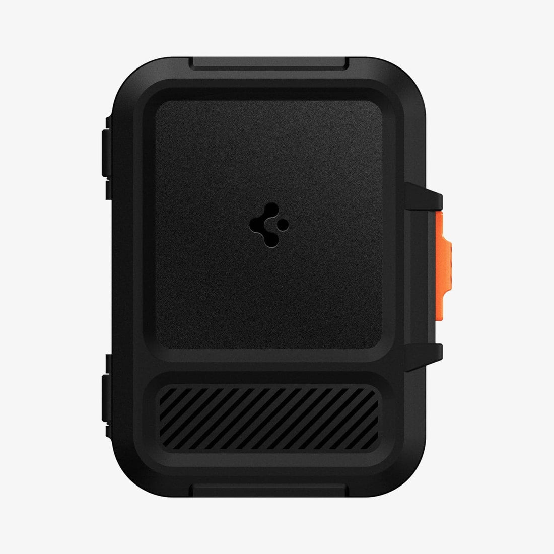 AFA06031 - MagSafe Card Holder Lock Fit (MagFit) in black showing the front with card holder attached to back of device