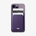 AFA06268 - MagSafe 3 Cards Holder Valentinus (MagFit) in purple showing the front with multiple cards in slot