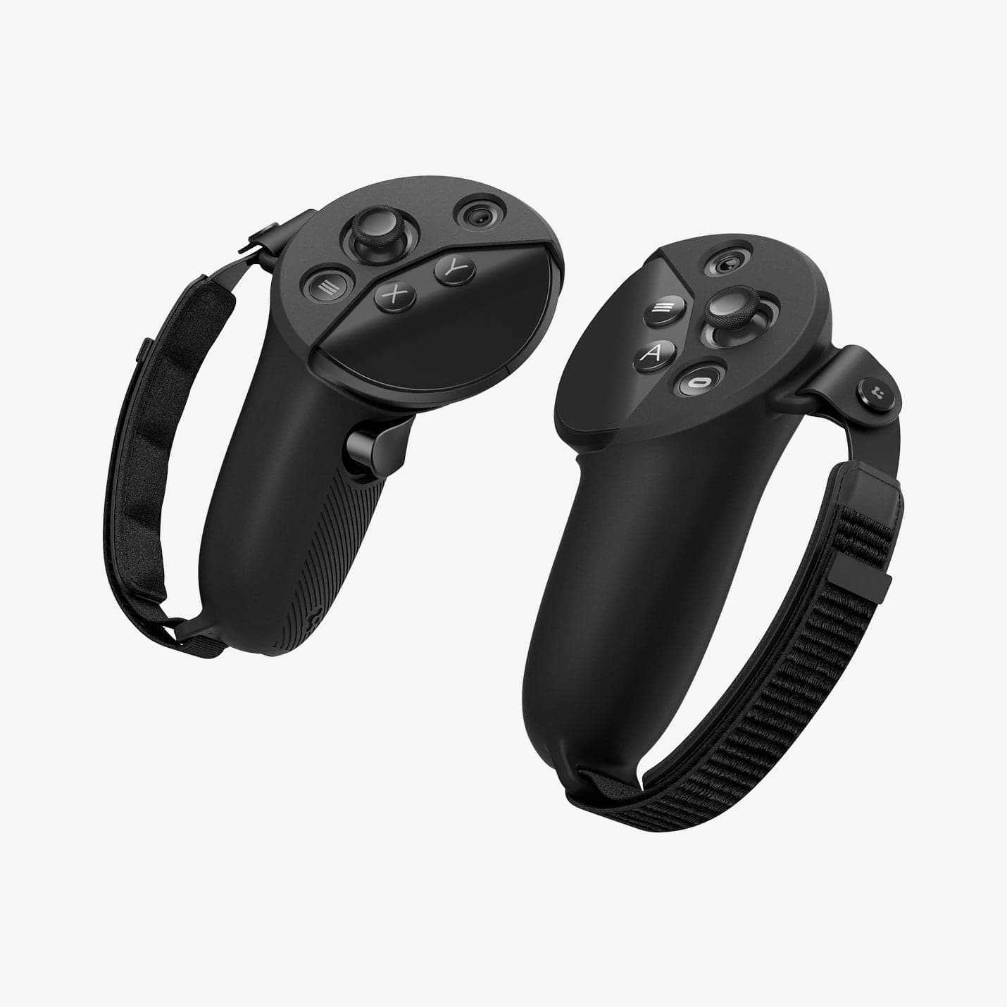 ACS06030 - Meta Quest Pro Controller Silicone Fit in black showing the front and sides of both controllers