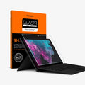 J03GL25626 - Microsoft Surface 6 Screen Protector GLAS.tR SLIM showing the device, screen protector and packaging
