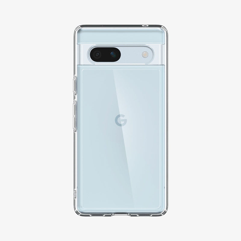 ACS05817 - Pixel 7a Case Ultra Hybrid in crystal clear showing the back