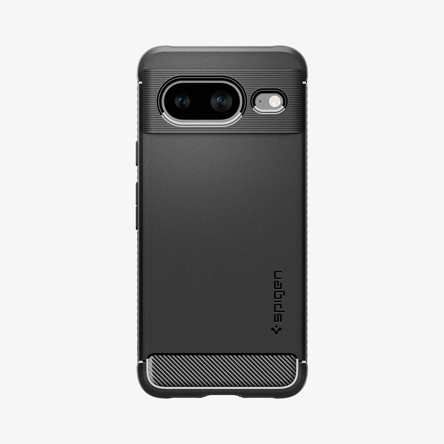 ACS06277 - Pixel 8 Case Rugged Armor in matte black showing the back