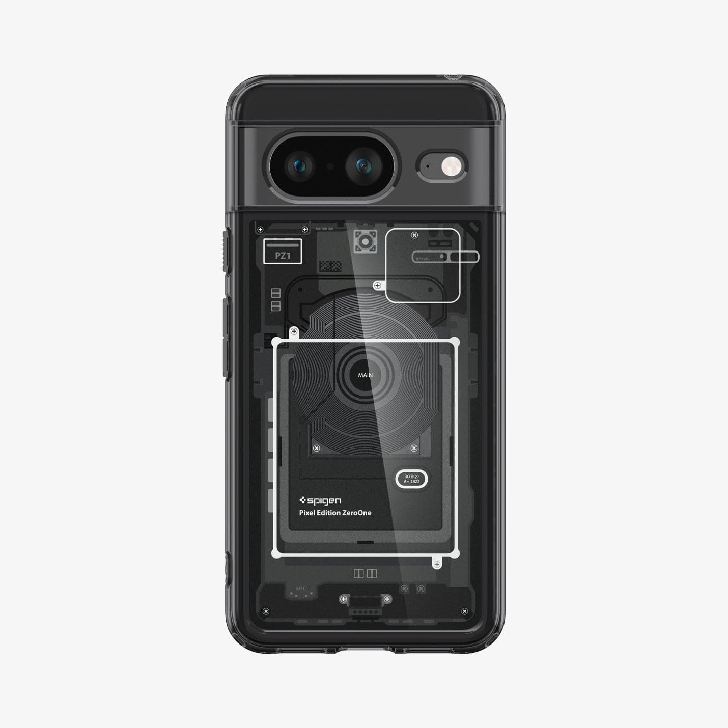 ACS06279 - Pixel 8 Case Ultra Hybrid Zero One showing the back