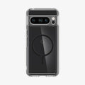 ACS06318 - Pixel 8 Pro Case Ultra Hybrid Metal Ring (MagFit) in black showing the back