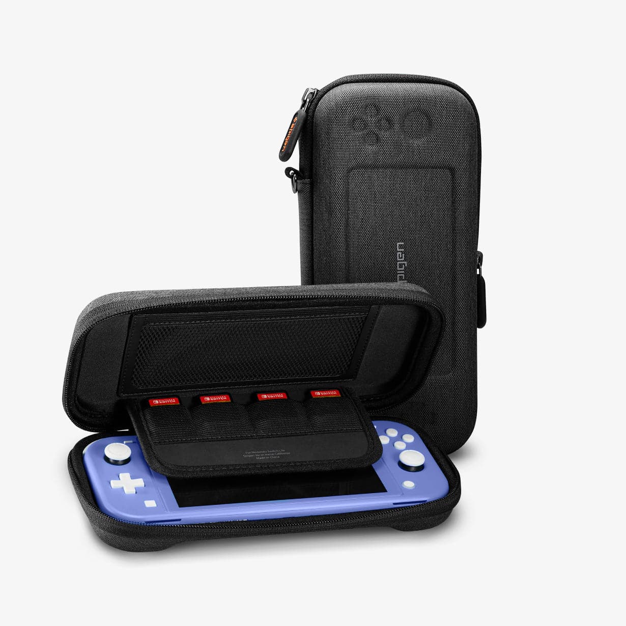 AFA00865 - Nintendo Switch Lite Case Klasden Pouch showing the device inside of case and front