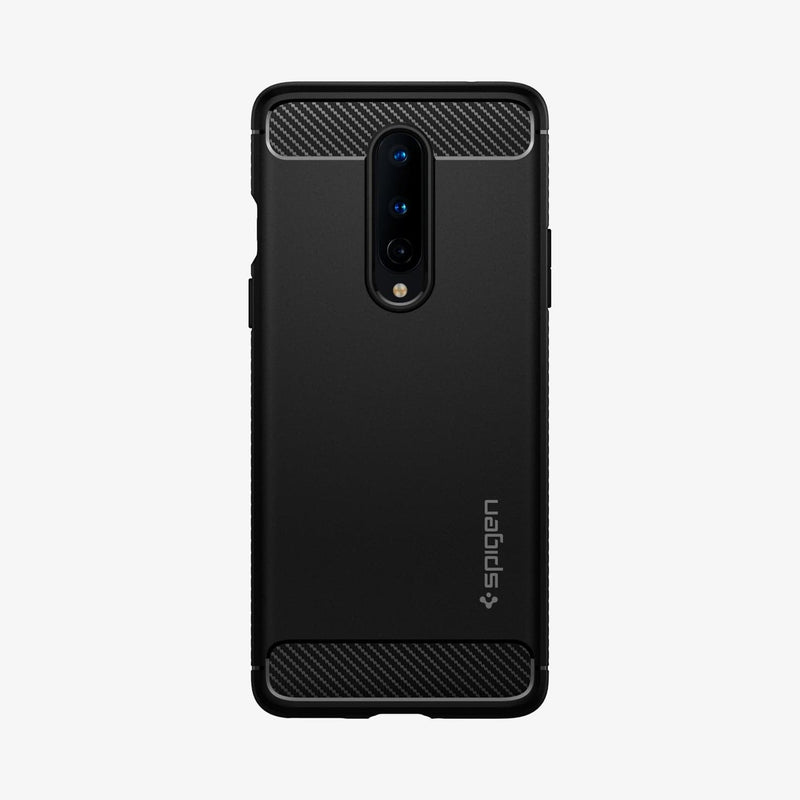 ACS00826 - OnePlus 8 Rugged Armor Case in Matte Black showing the back