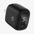 ACH02021 - ArcStation™ Pro 20W Wall Charger PE2009 in black showing the front, side and top