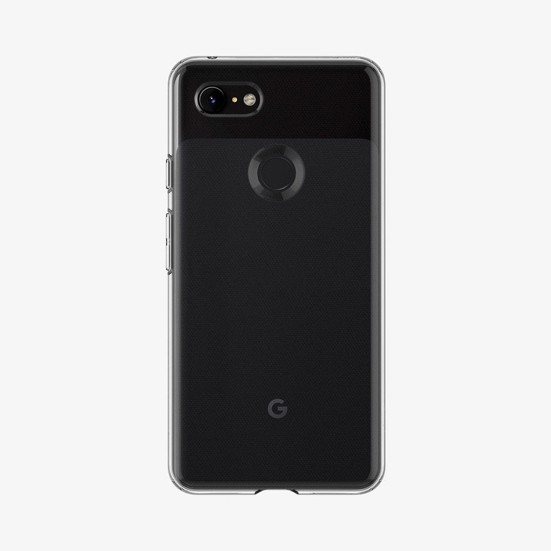F19CS25032 - Pixel 3 Case Liquid Crystal in crystal clear showing the back