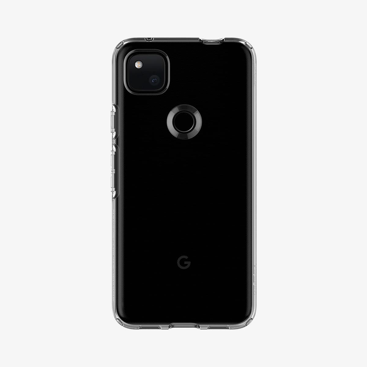 ACS01011 - Pixel 4a Case Liquid Crystal in crystal clear showing the back