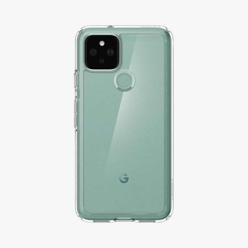 ACS01897 - Pixel 5 Case Ultra Hybrid in crystal clear showing the back