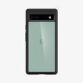 ACS04478 - Pixel 6a Case Ultra Hybrid in matte black showing the back