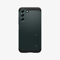 ACS04387 - Galaxy S22 5G Case Tough Armor in abyss green showing the back