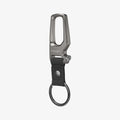 AHP04505 - Carabiner + Keyring in gunmetal showing the front and side