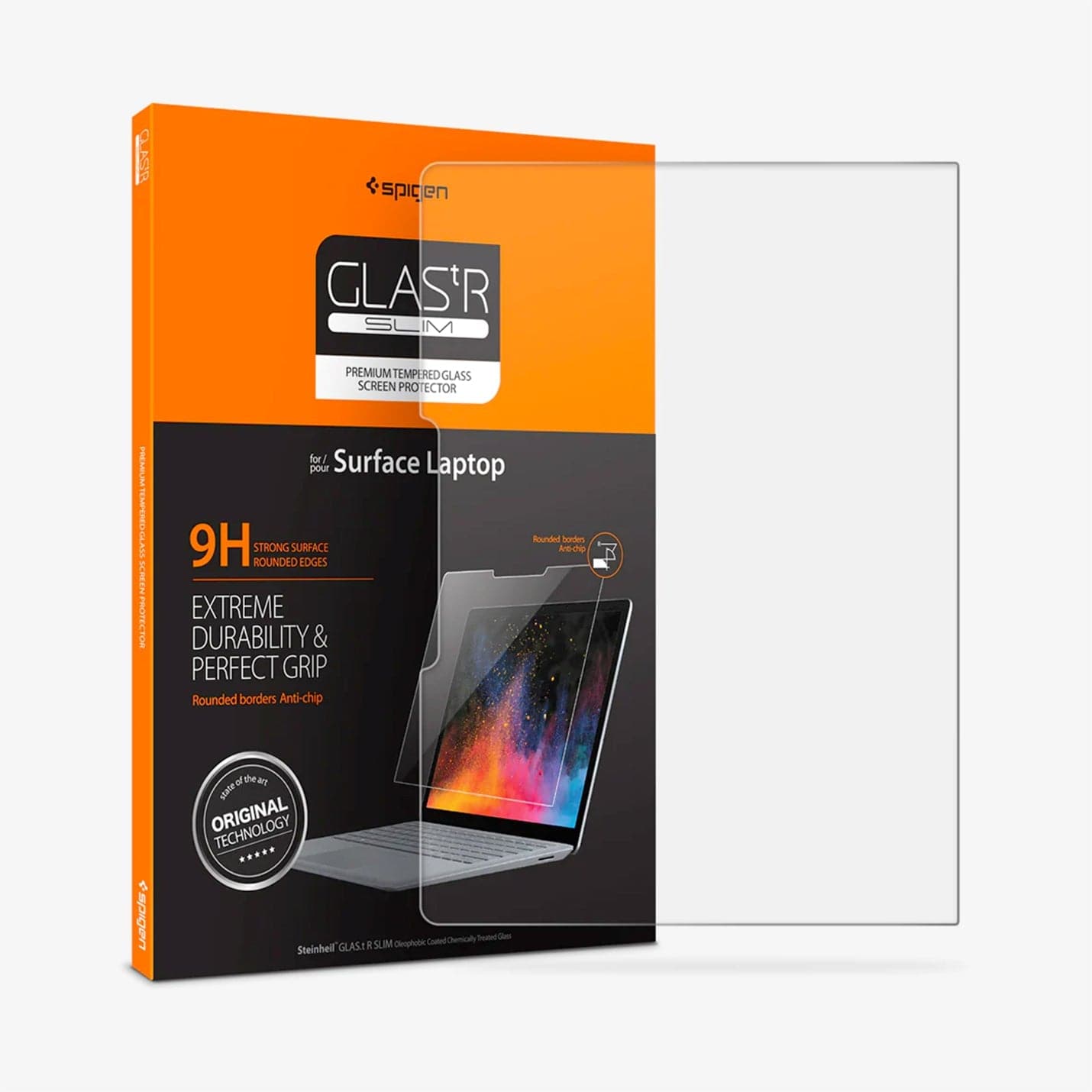 AGL00701 - Microsoft Surface 3 15" Screen Protector GLAS.tR SLIM showing the screen protector and packaging