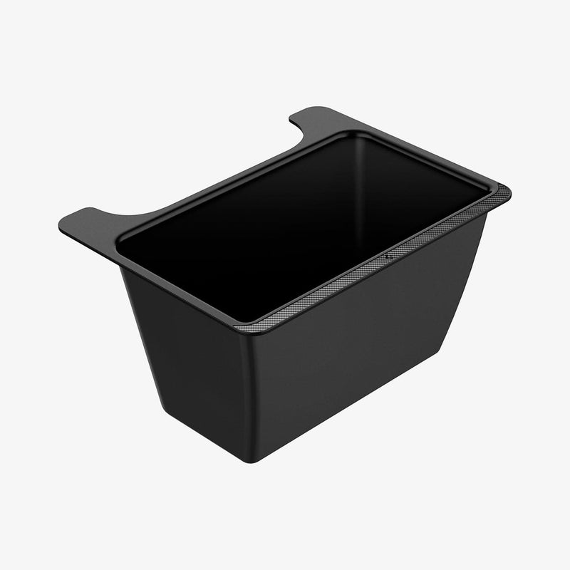ACP05758 - TO223 Tesla Model Y Rear Storage Box in black showing the front and side